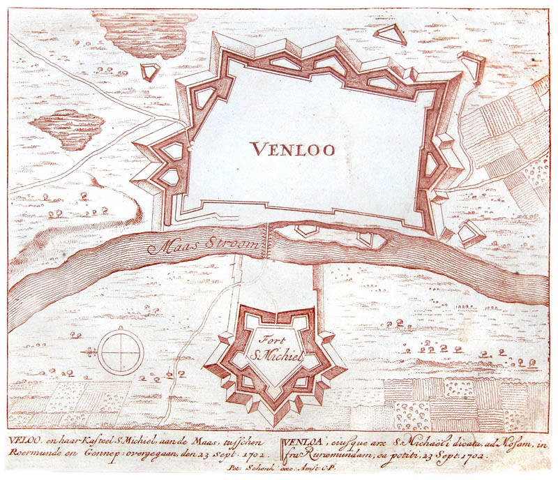 Venlo verdedigingswerken 1702 Pieter Schenk